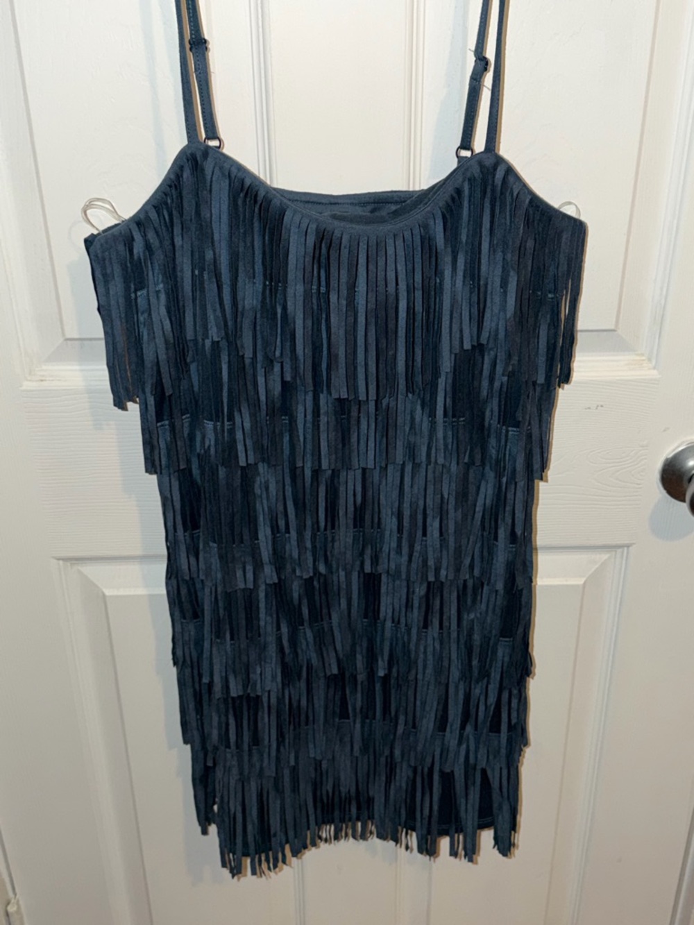 Francesca’s Blue Layered Fringe Mini Dress - NWT